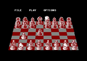 Chess (F) (1987) [Amstrad Magazine] screen shot game playing